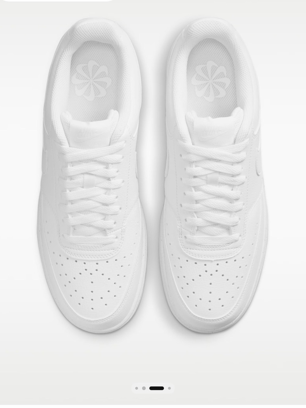 Nike court vision low all white size wmns 7.5